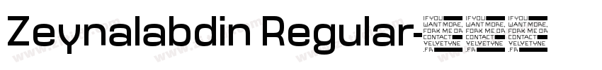Zeynalabdin Regular字体转换